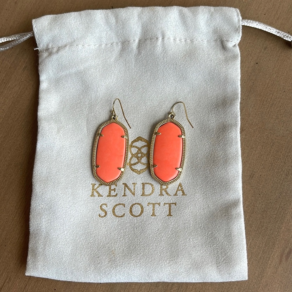 Kendra Scott earrings coral color